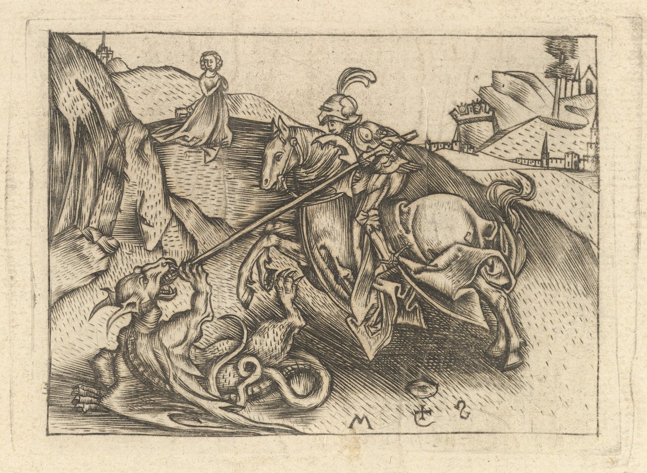St. Georg, ca. 1435-1503 von Israhel van Meckenem