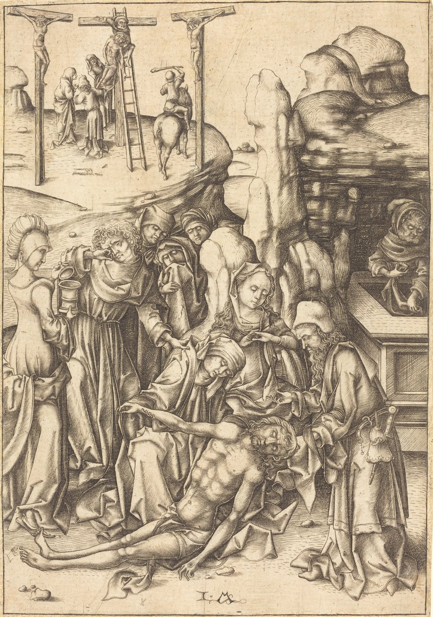 Die Beweinung, ca. 1480 von Israhel van Meckenem