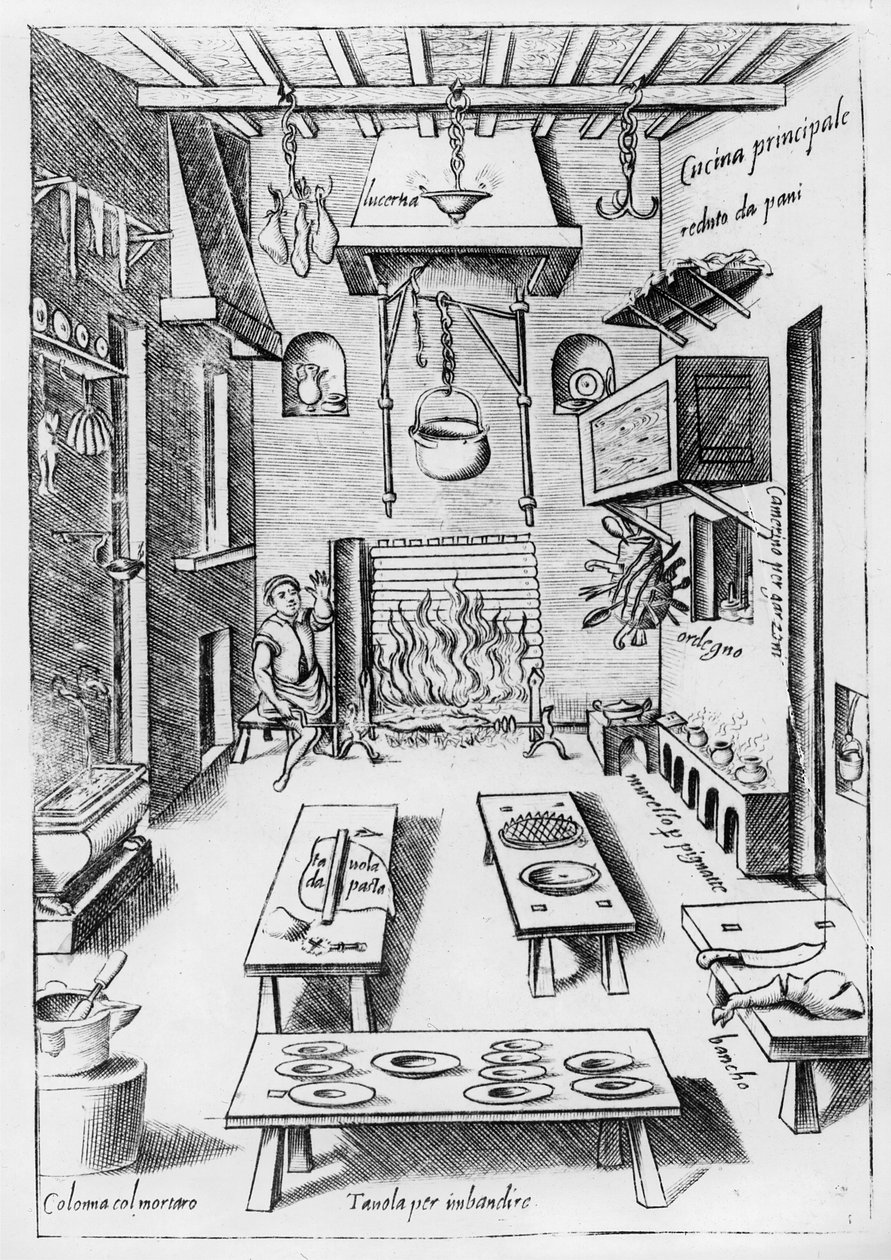 Kücheninterieur von Italian School