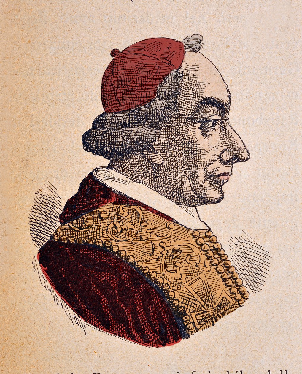 Porträt von Papst Pius VI. (Giovanni Angelo Braschi) (1775-1799), 1898 (später kolorierter Stich) von Italian School