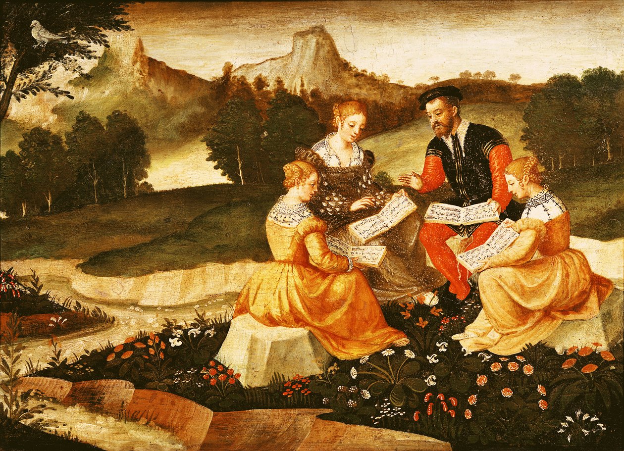 Das rustikale Konzert, das Lied von Italian School