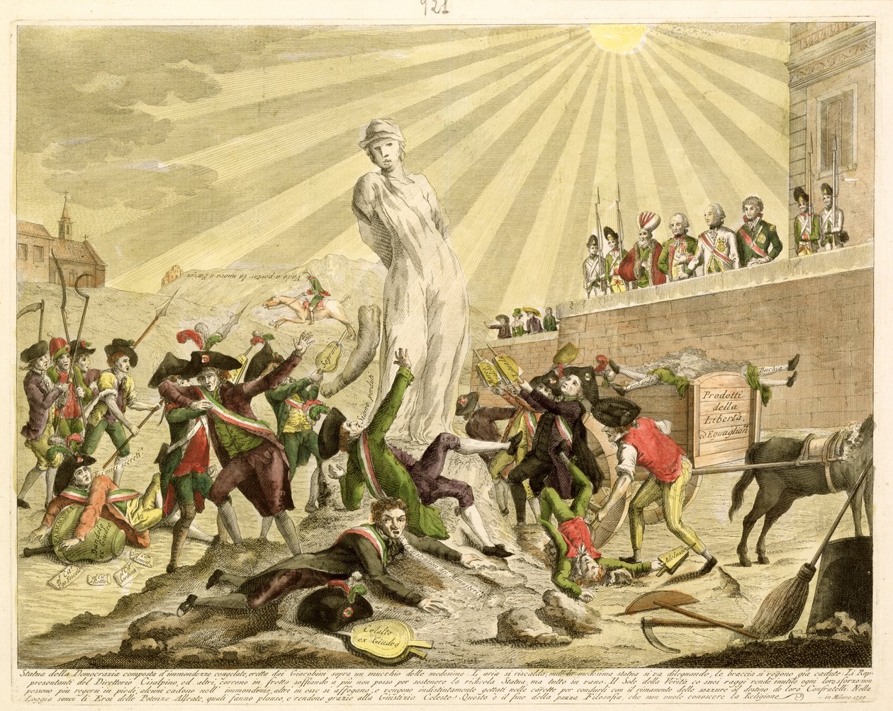 Die Statue der Demokratie, 1799 von Italian School