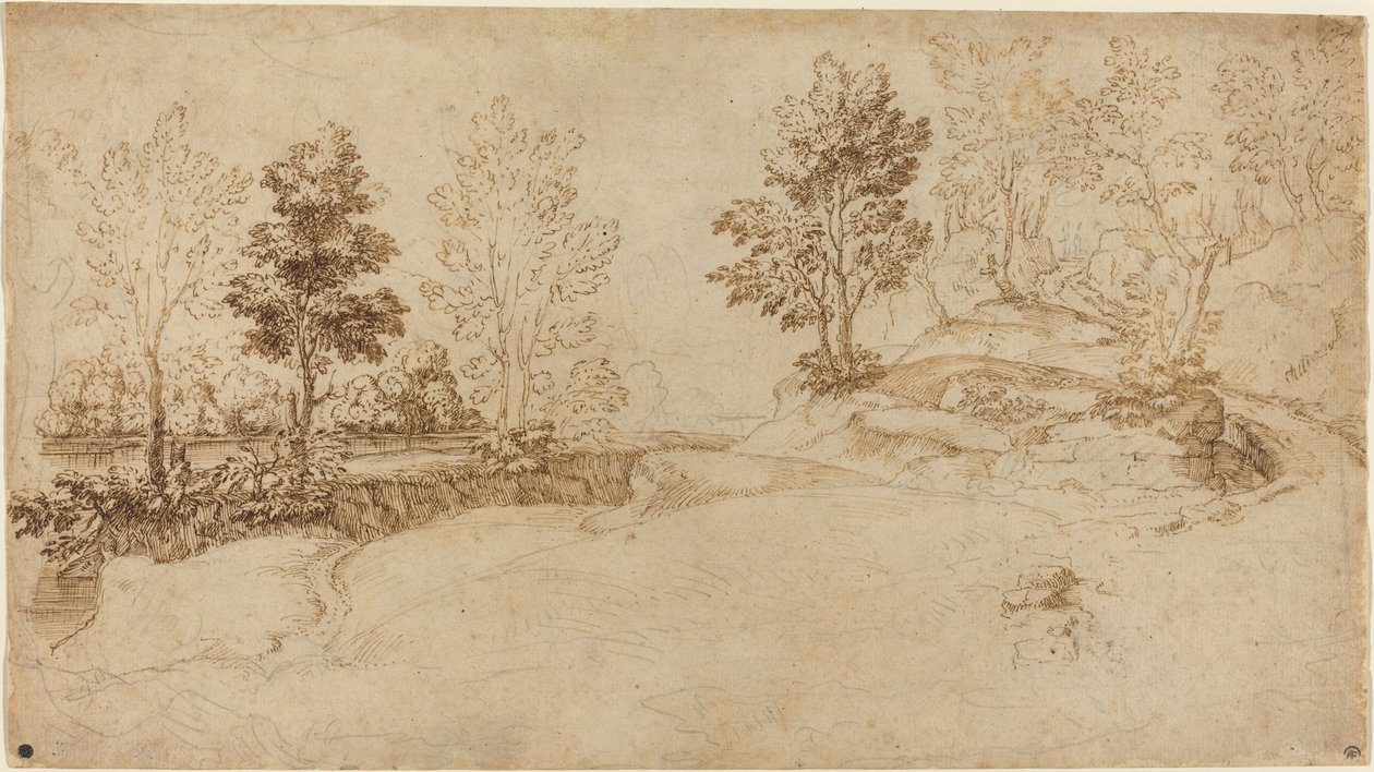 Flusslandschaft von Italian 17th Century