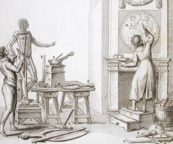 Das Atelier eines Bildhauers, um 1800 von Italian School