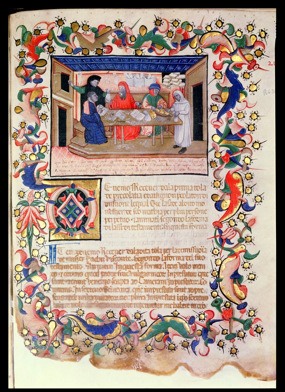 Bankwesen, Veneto-Bolognese Schule (Miniatur) von Italian School