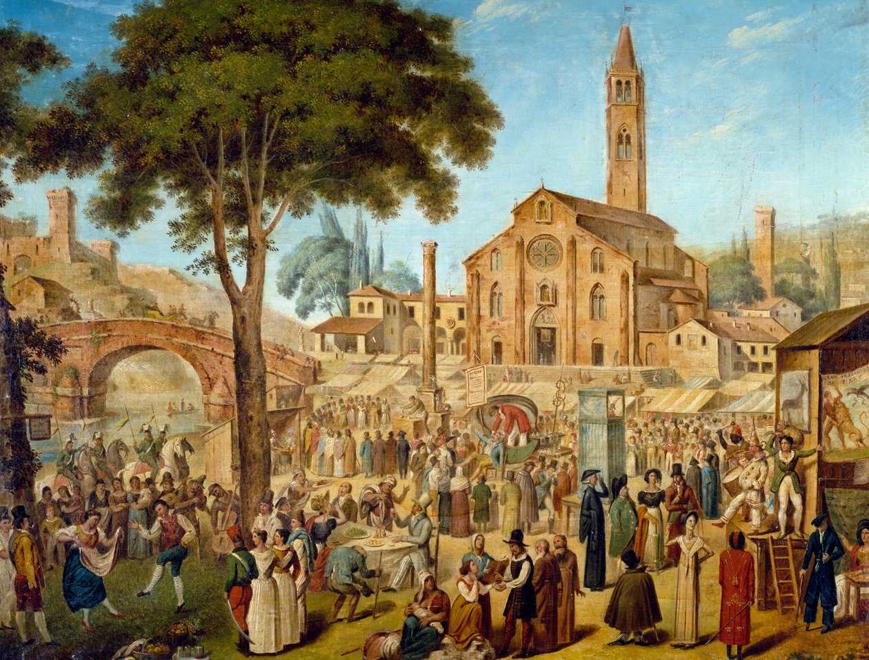 Volksfest in Lodi Vecchio, Italien von Italian School