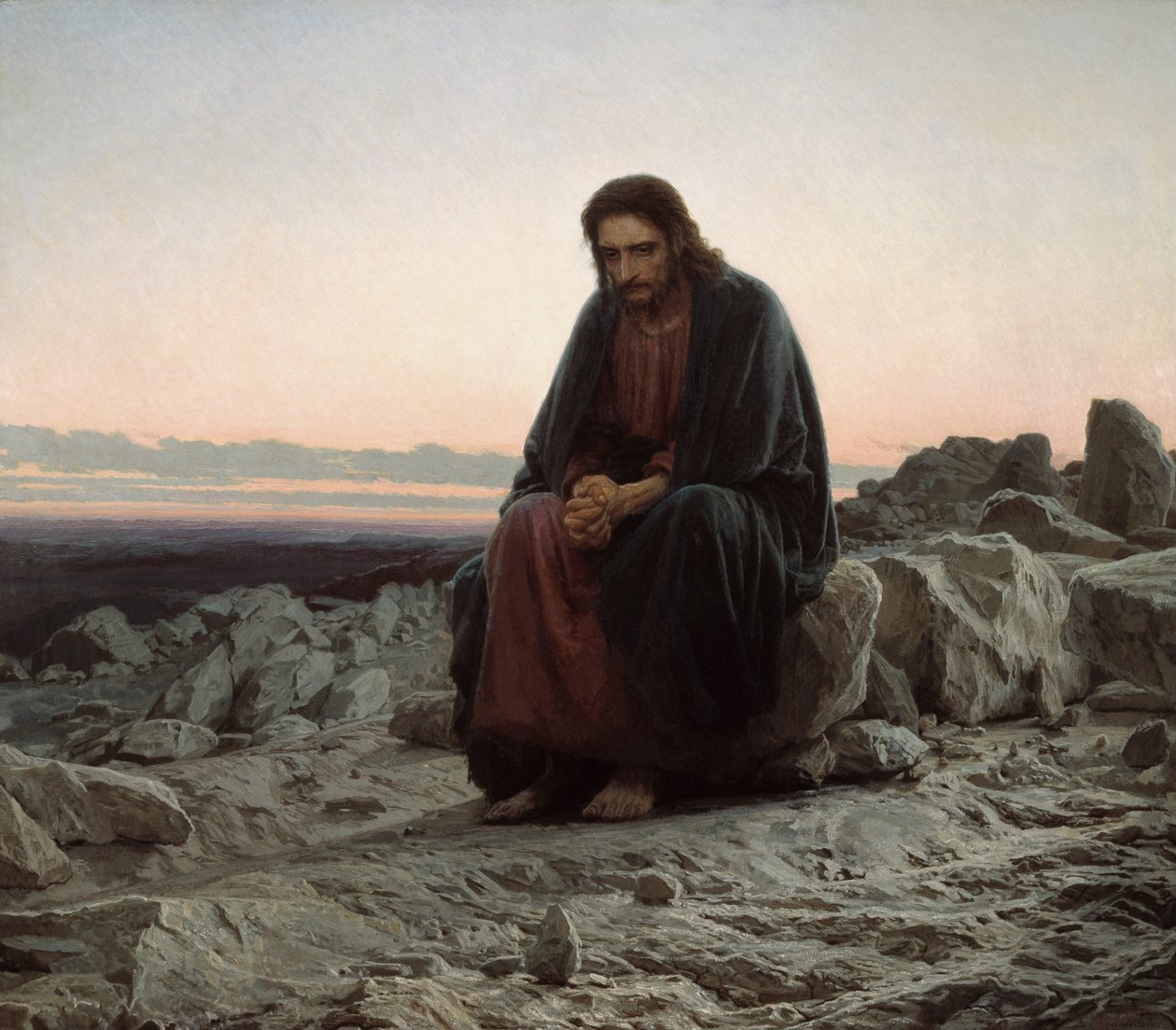 Christus in der Wüste von Ivan Nikolaevich Kramskoy