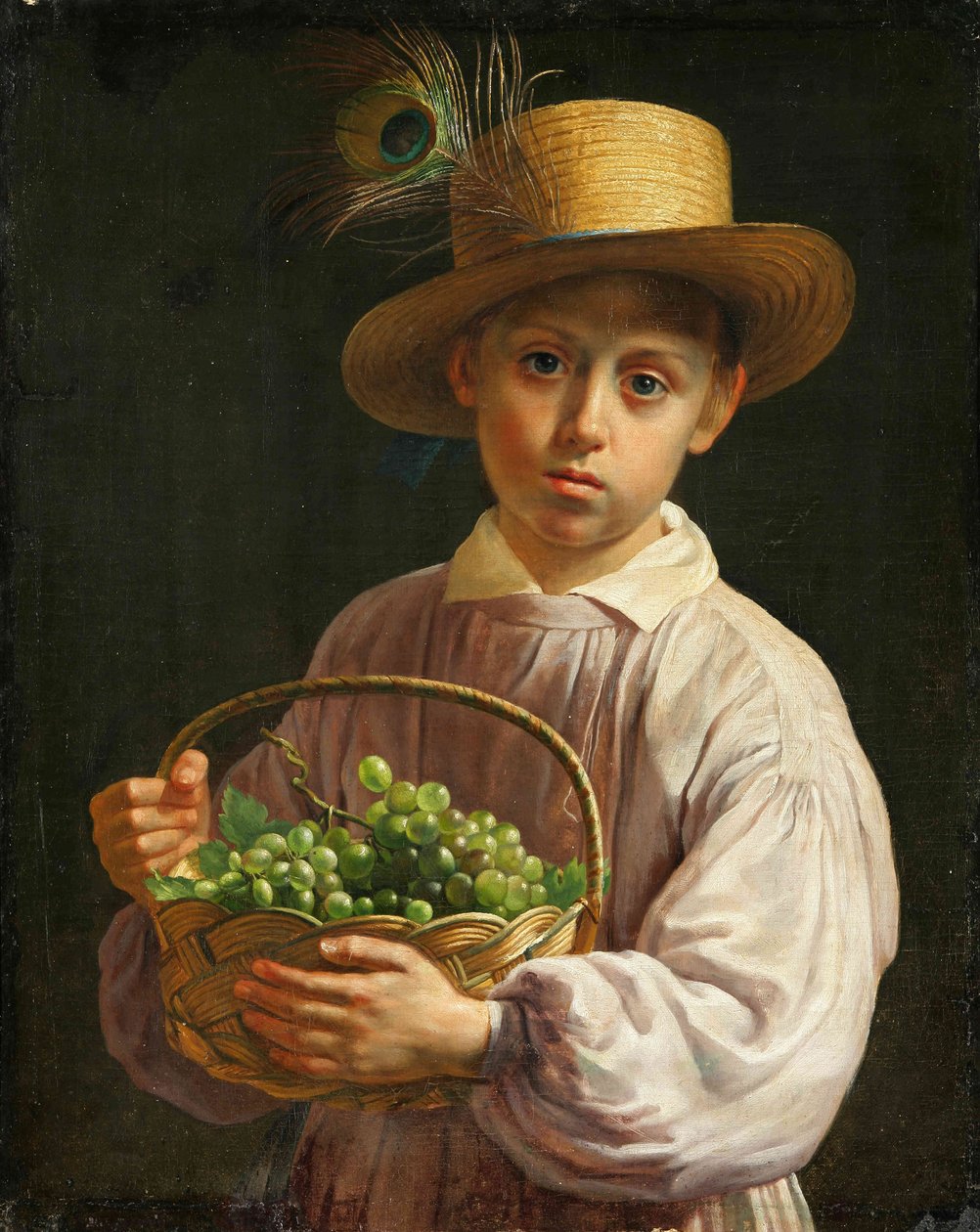 Jan Chrucki. Junge mit Strohhut, XIX von Ivan Khrutsky