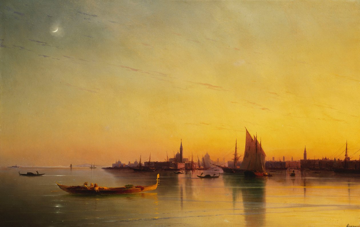 Venedig von der Lagune bei Sonnenuntergang von Ivan Konstantinovich Aivazovsky