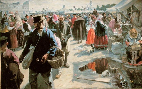 Ein Jahrmarkt, 1910-12 von Ivan Semyonovich Kulikov
