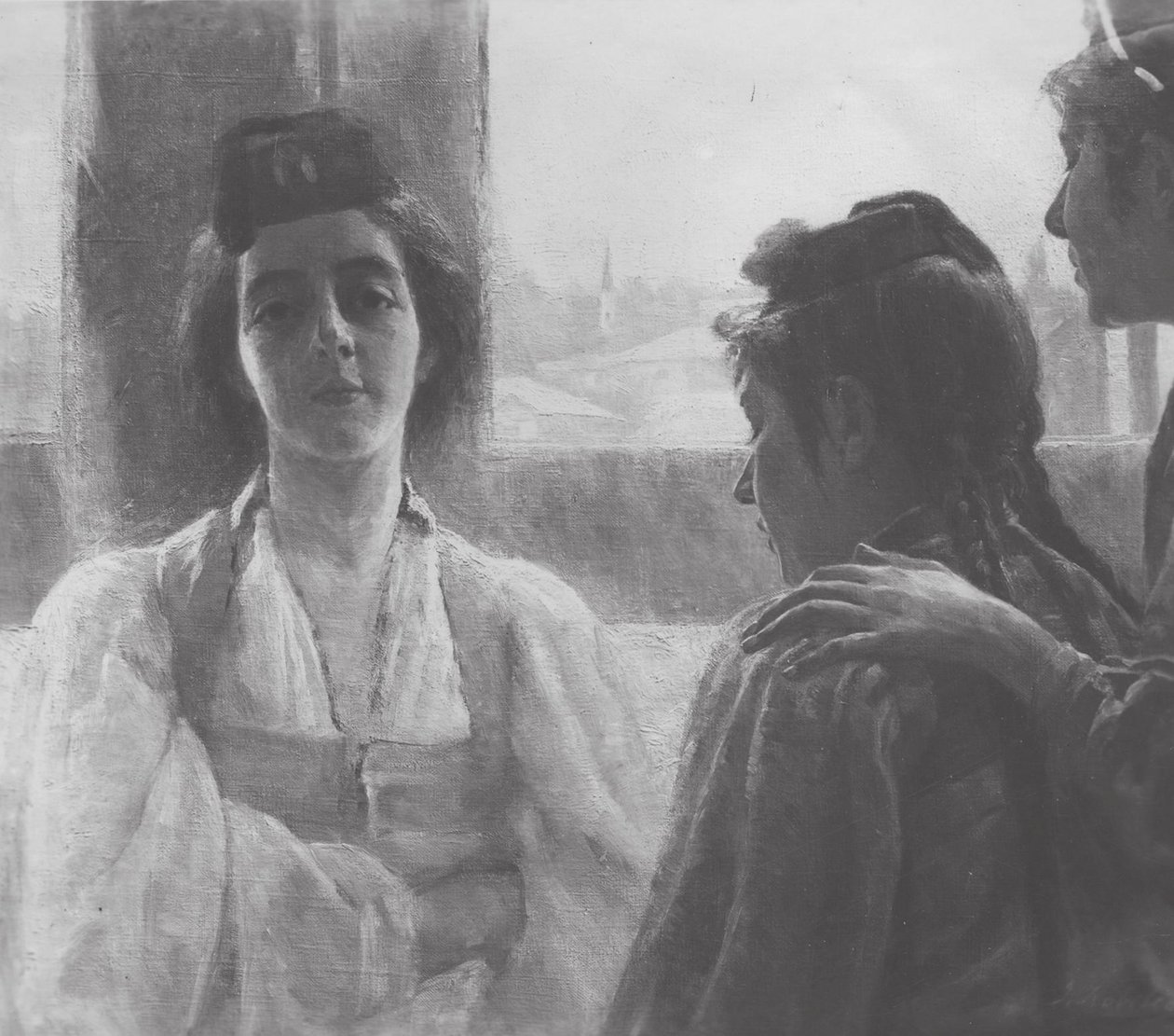 Bosnier mit Gusle von Ivana Kobilca