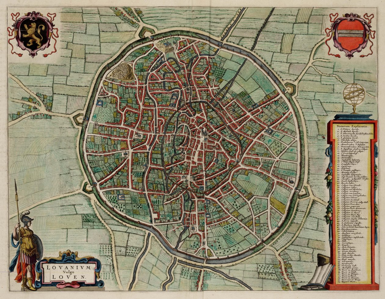 Leuven, Belgien; Atlas Van Loon von J. Blaeu