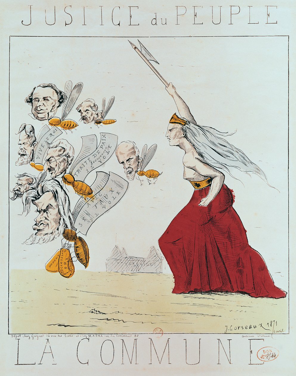 Allegorie der Kommune, 1871 von J. Corseaux