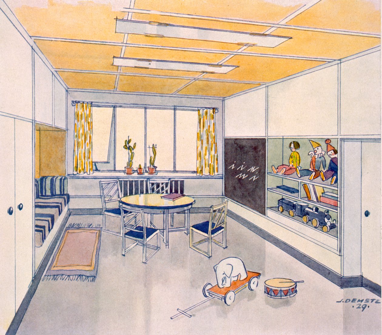 Ein Kinderzimmer, 1929 von J. Demetz