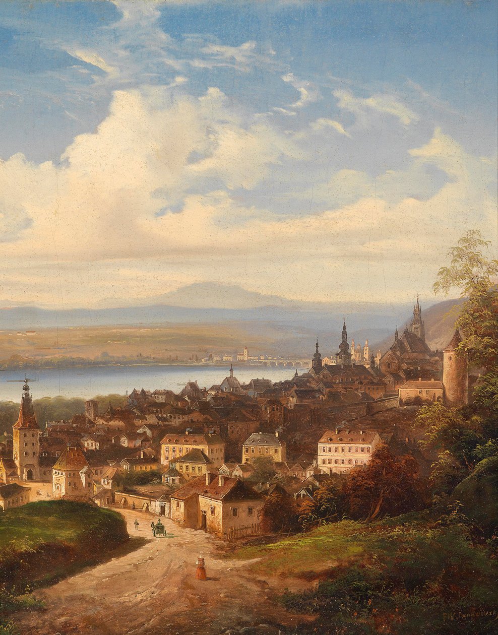 Blick auf Krems/Donau von J. Wilhelm Jankowsky