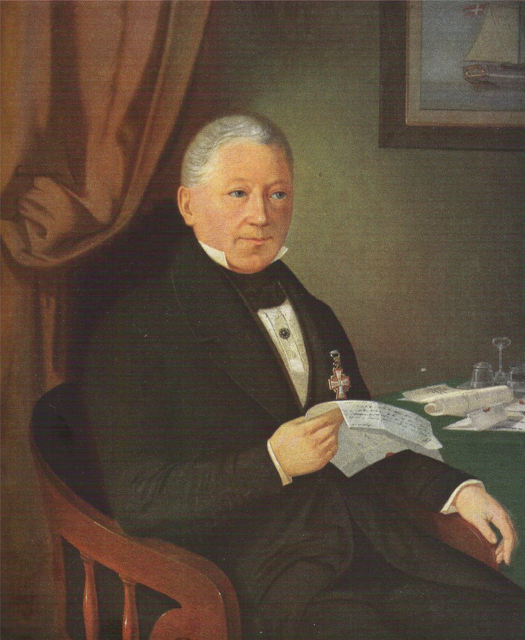 Porträt von Jacob Holm (1770-1845) von J.F. Møller