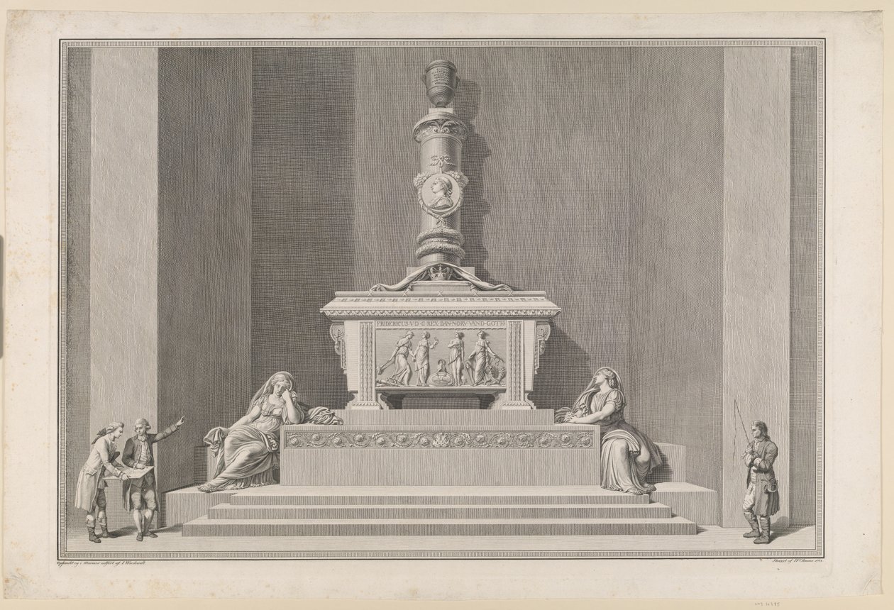 Grabmonument von Frederik V. im Dom zu Roskilde von J.F. Clemens