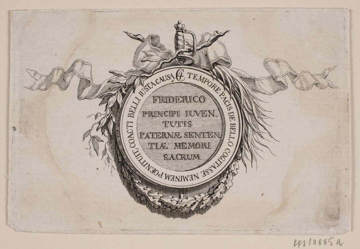 Vignette mit Medaille von J.F. Clemens