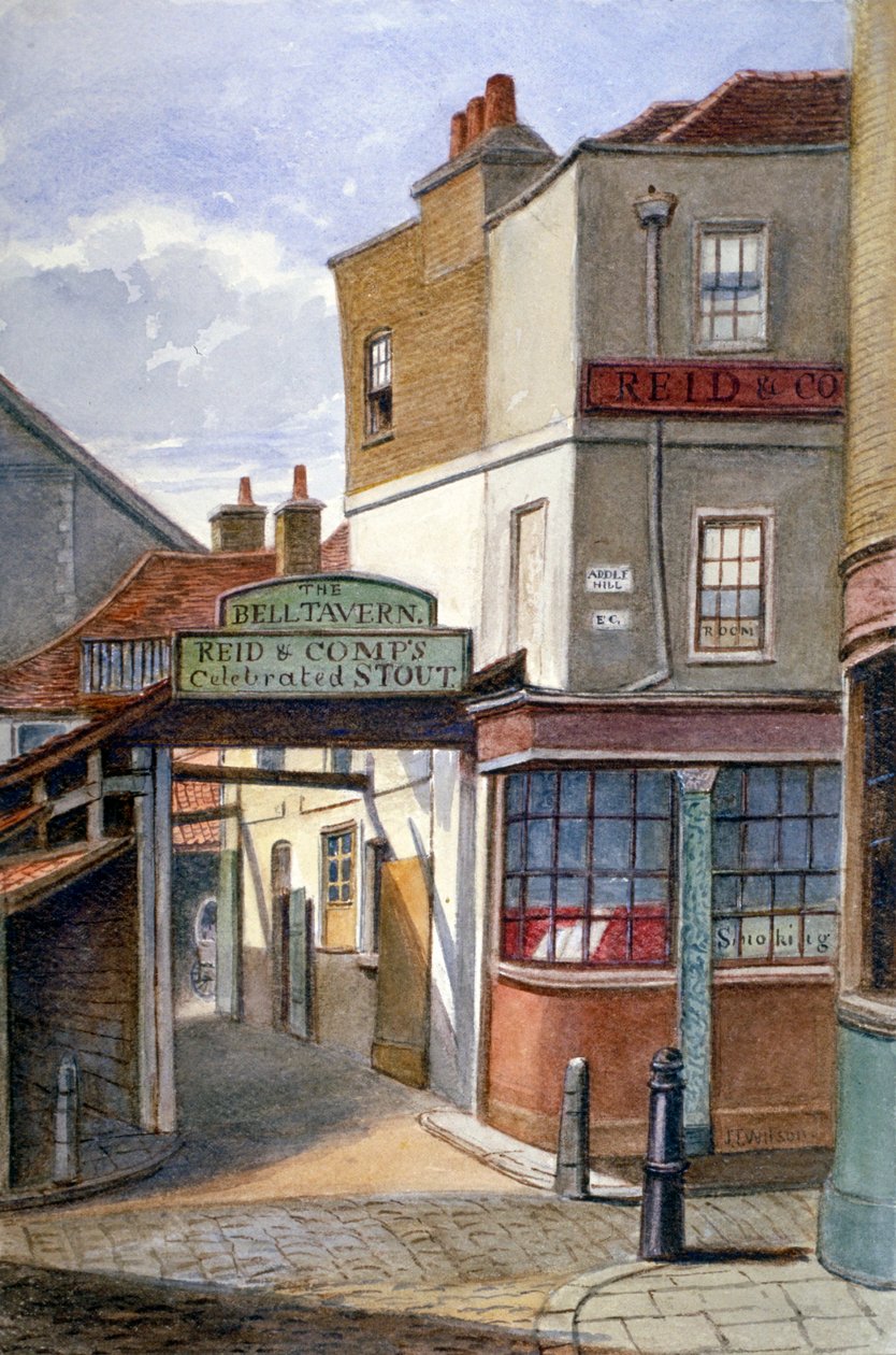 Bell Tavern, Addle Hill, London, 1868 von JT Wilson