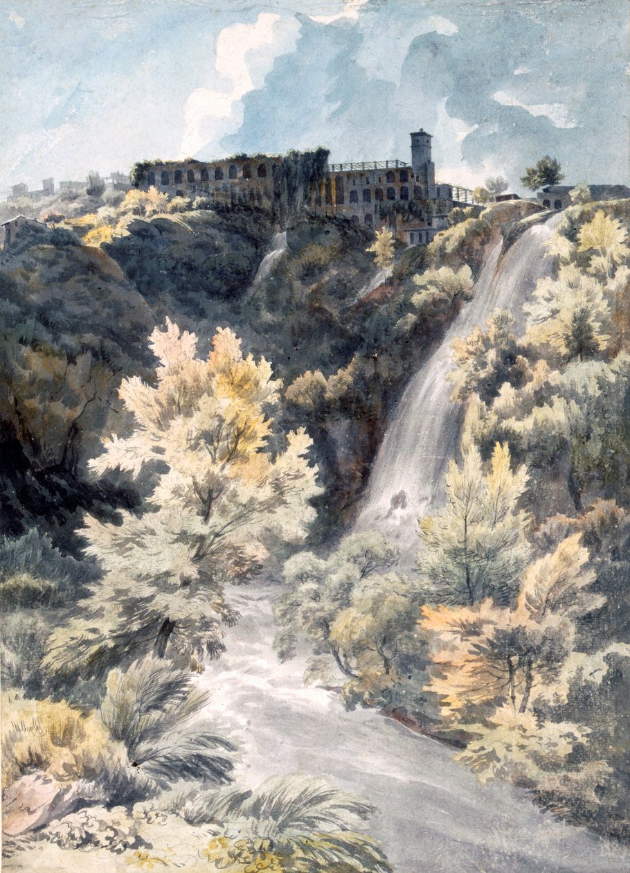 Villa des Maecenas, Tivoli, 18. Jahrhundert von J.W. Smith