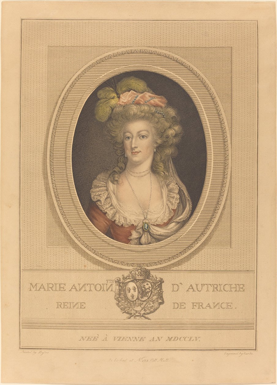 Marie-Antoinette von J. Curtis after Joseph Boze