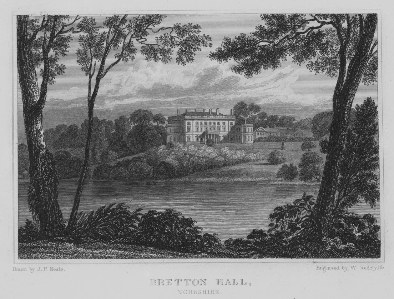 Bretton Hall, Yorkshire (Stich) von John Preston Neale