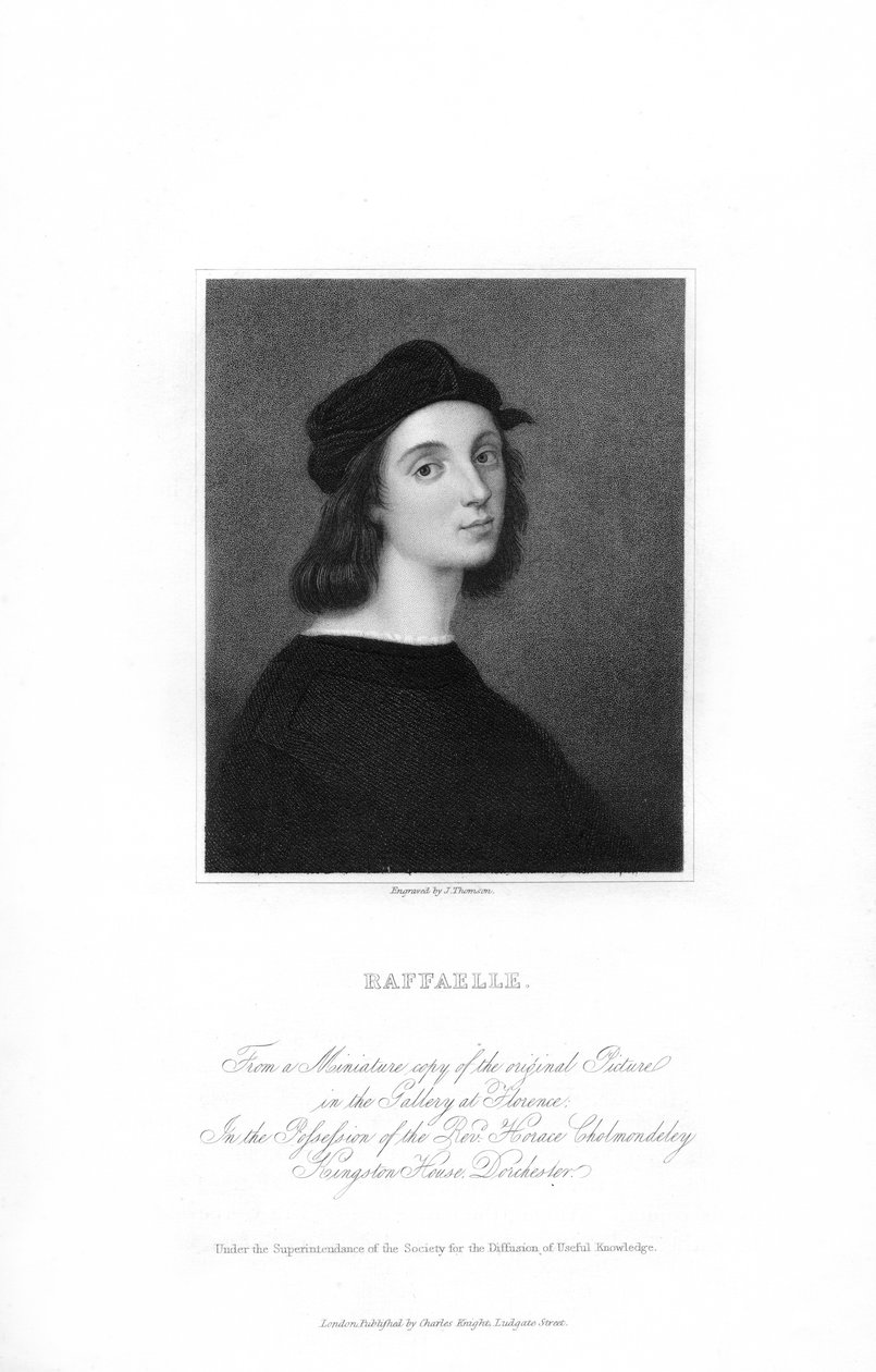 Raphael, italienischer Renaissancekünstler, ca. 1836 von J. Thomson