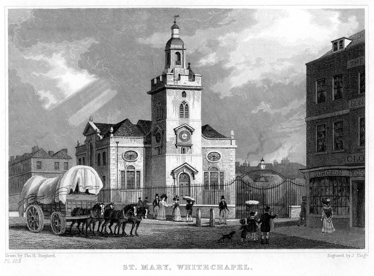 Kirche St. Mary, Whitechapel, London, 1831 von J. Tingle