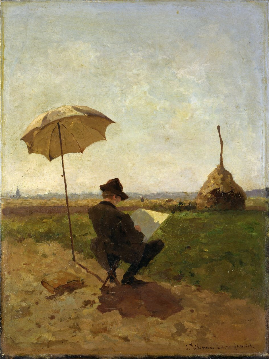 Der Maler P.J.C. Gabriel (1828-1903) von Jacob Coenraad Ritsema