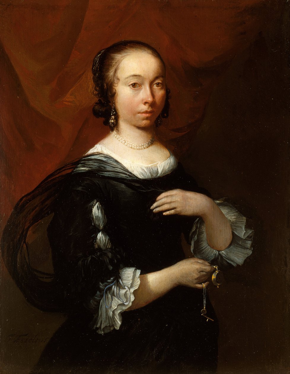 Porträt einer Dame, ca. 1665-70 von Jacob Esselens