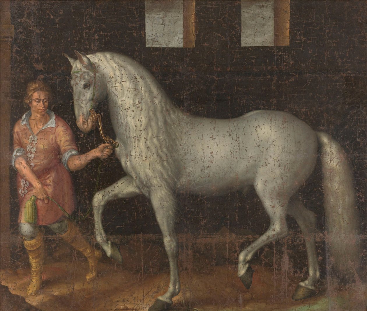 Spanisches Kriegspferd, erbeutet in der Schlacht von Nieuwpoort von Jacob de Gheyn II