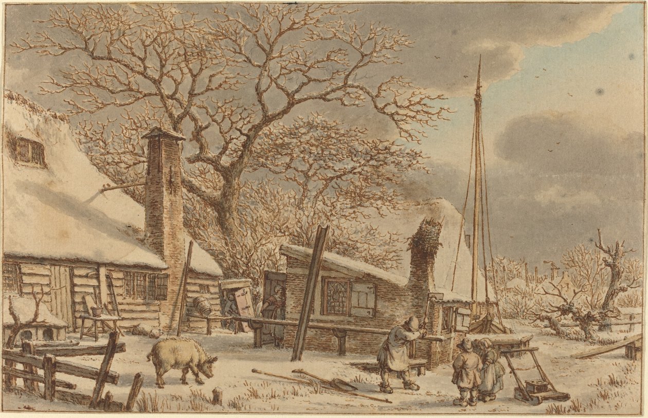 Bauernhof im Winter von Jacob Cats