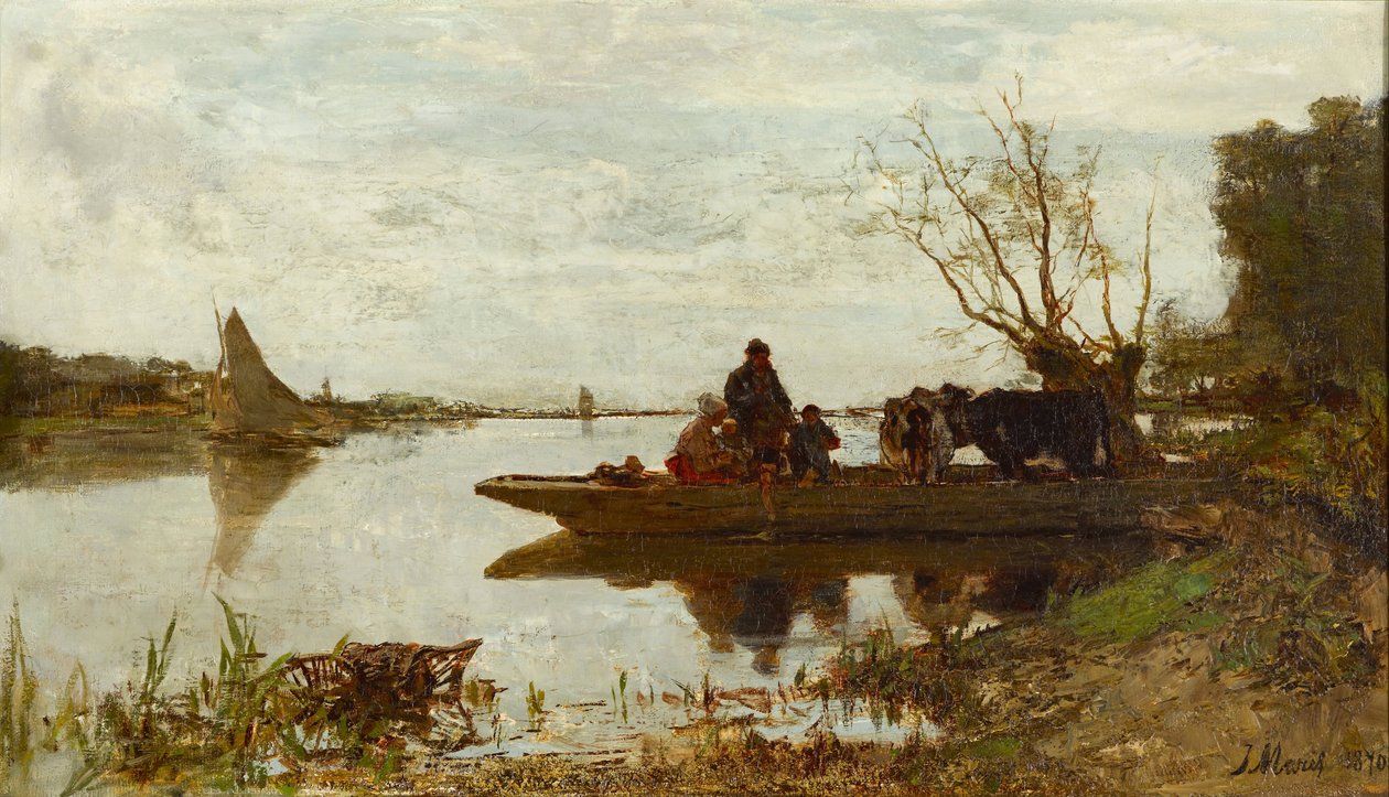 Fähre, 1870 von Jacob Henricus or Hendricus Maris