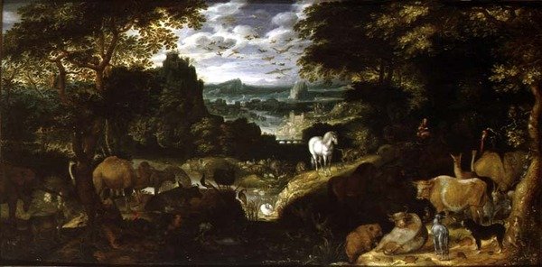Orpheus bezaubert die Tiere, 1601 von Jacob I Savery