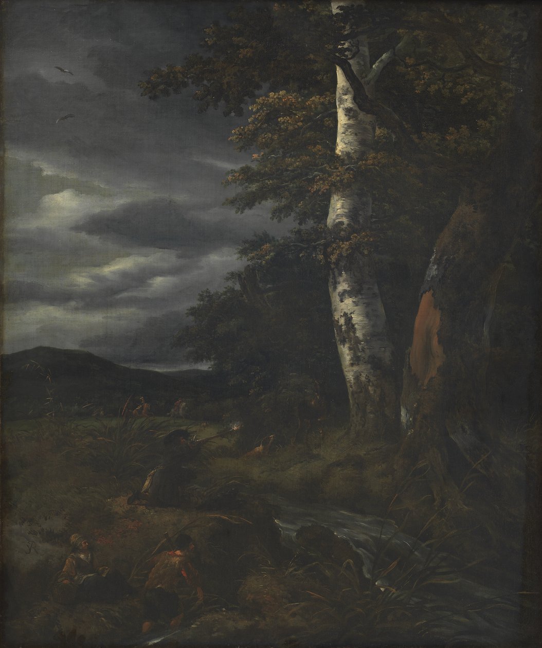 Landschaft mit Jagdszene von Jacob van Ruisdael