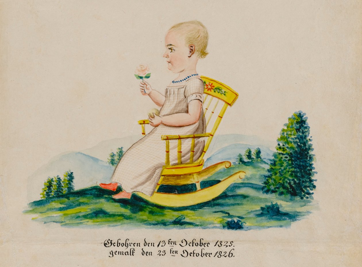 Porträt von Carolina Musser, 1826 von Jacob Maentel