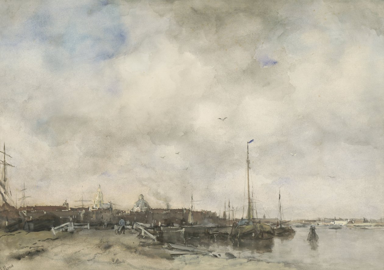Ansicht einer Stadt von Jacob Maris