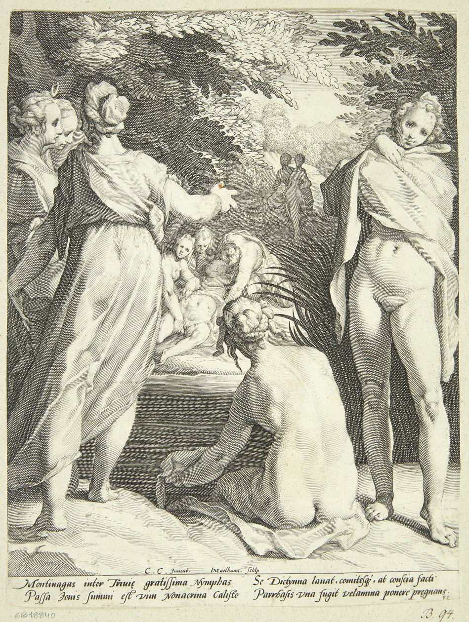 Diana entdeckt Callistos Schwangerschaft von Jacob Matham