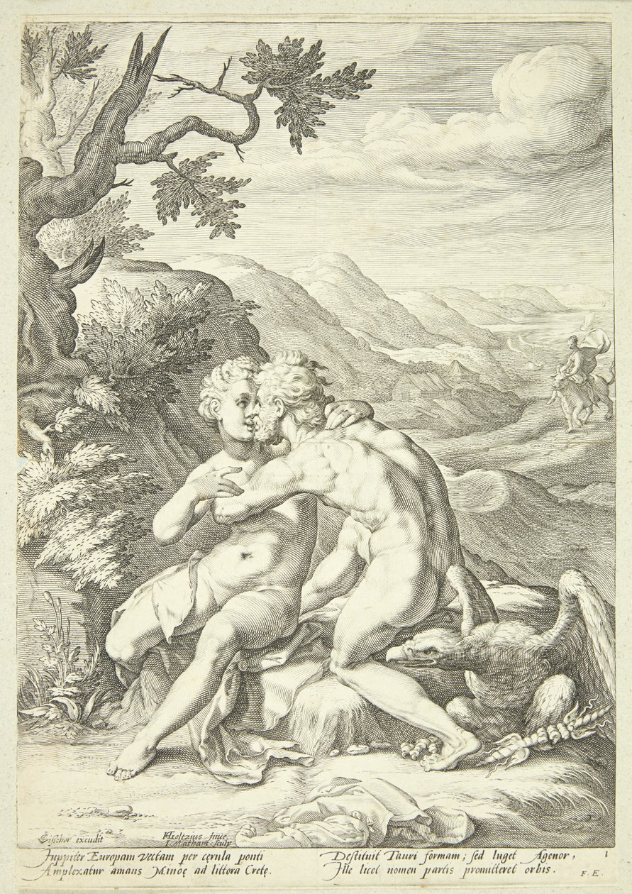 Jupiter und Europa von Jacob Matham