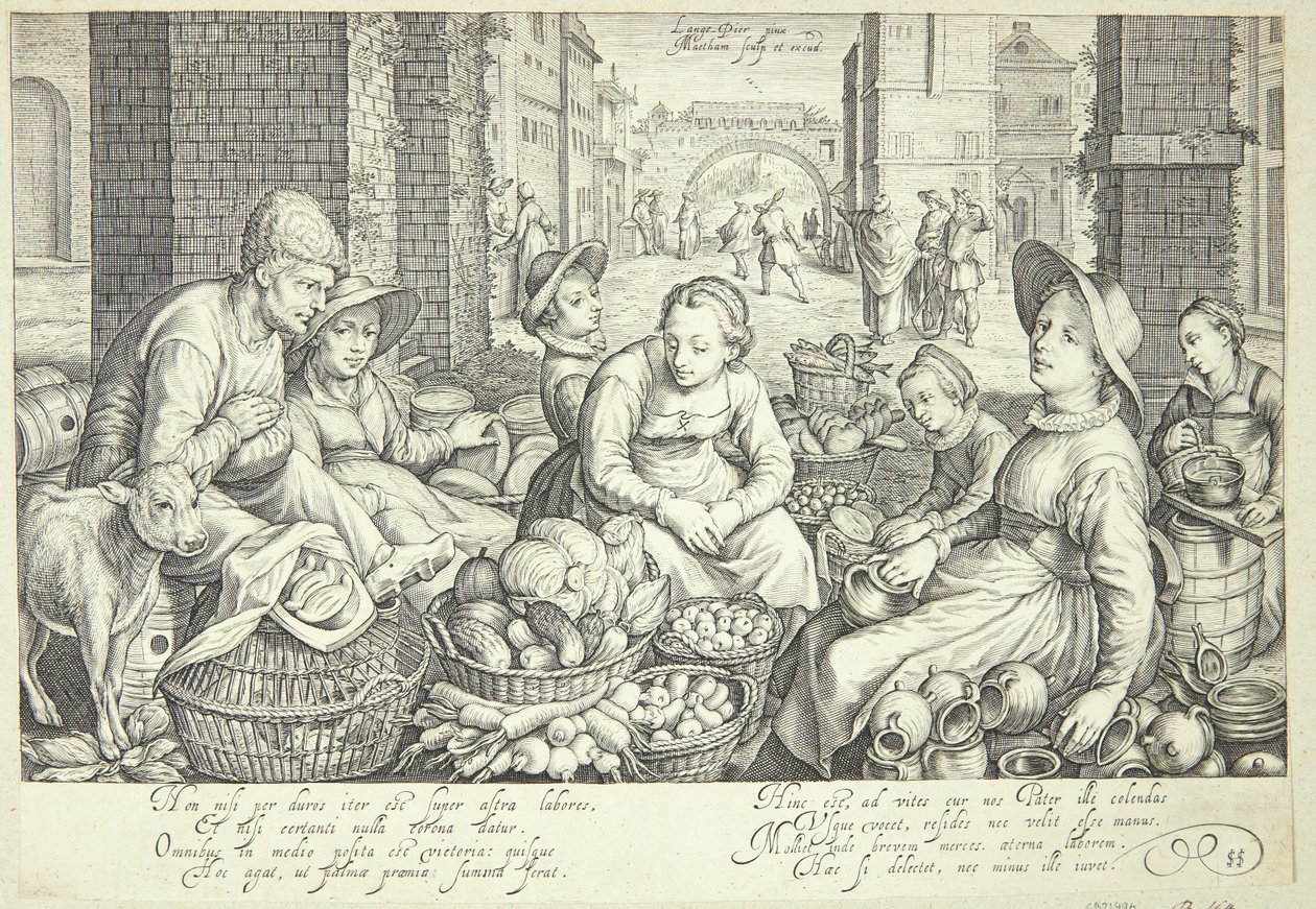 Marktszene in einer Stadt von Jacob Matham