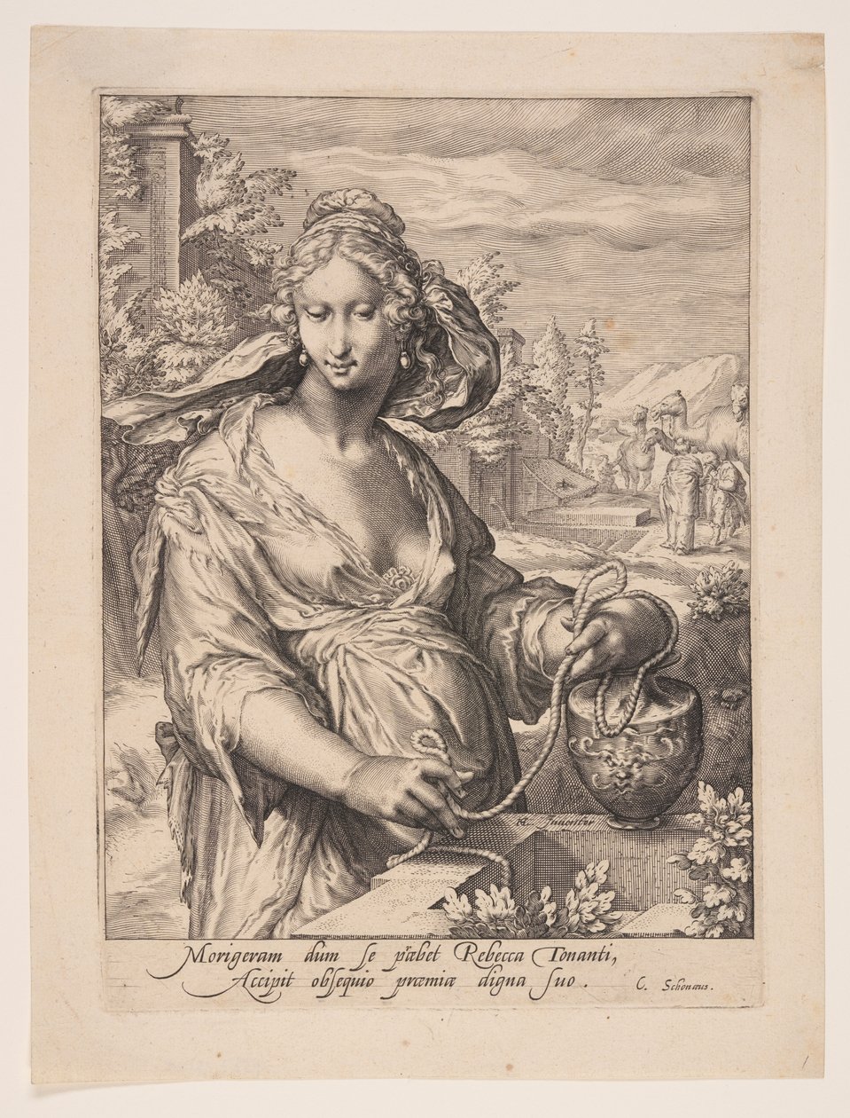 Rebecca, aus Die Frauen der Patriarchen von Jacob Matham