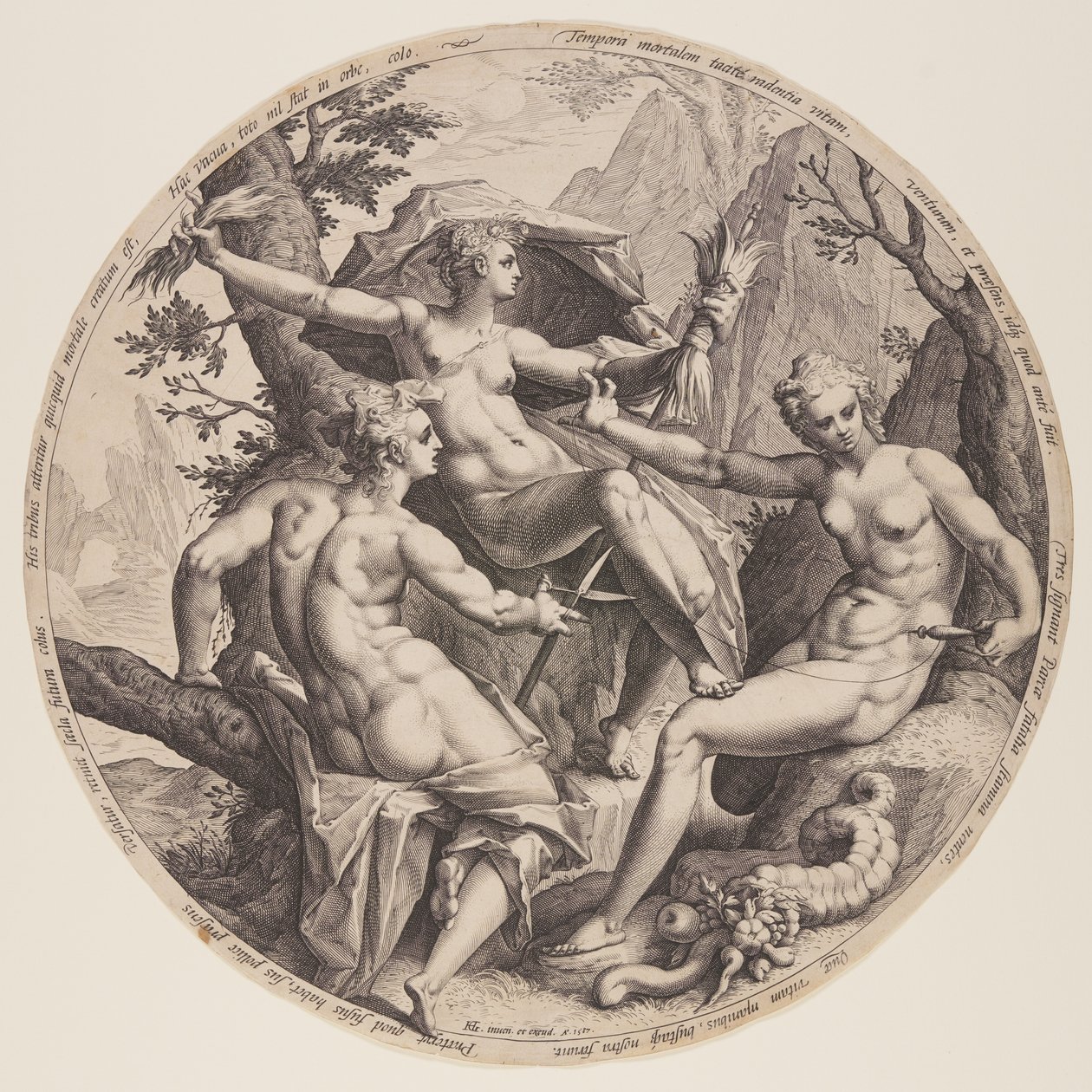 Die drei Schicksalsgöttinnen von Jacob Matham