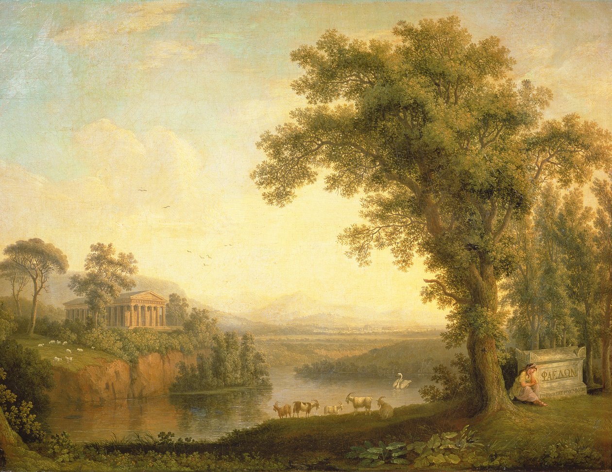 Antike Landschaft mit Phaetons Grab, 1785 von Jacob Philippe Hackert