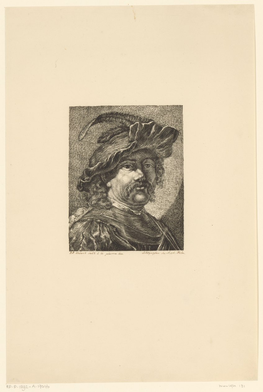 Selbstporträt von Rembrandt von Jacobus Adrianus Weiland
