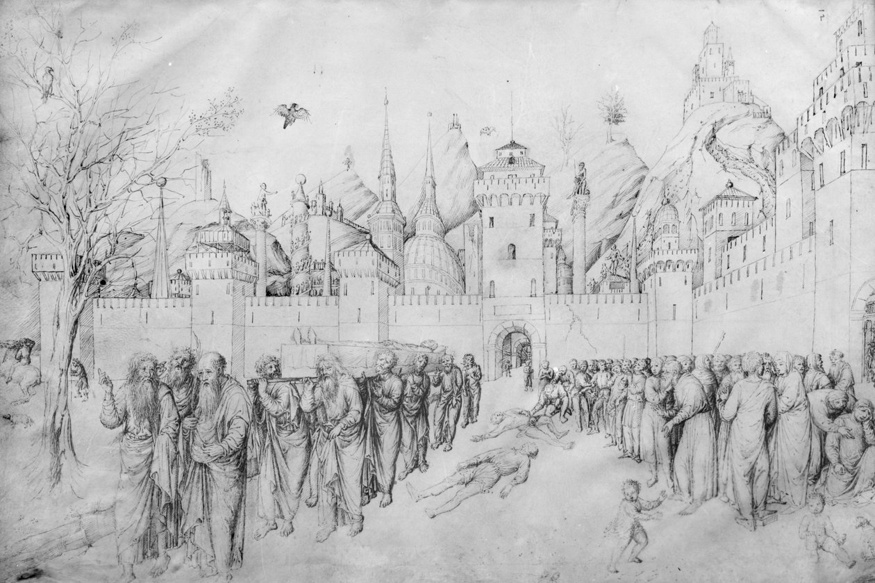 Begräbnis der Jungfrau, aus dem Album von Jacopo Bellini von Jacopo Bellini