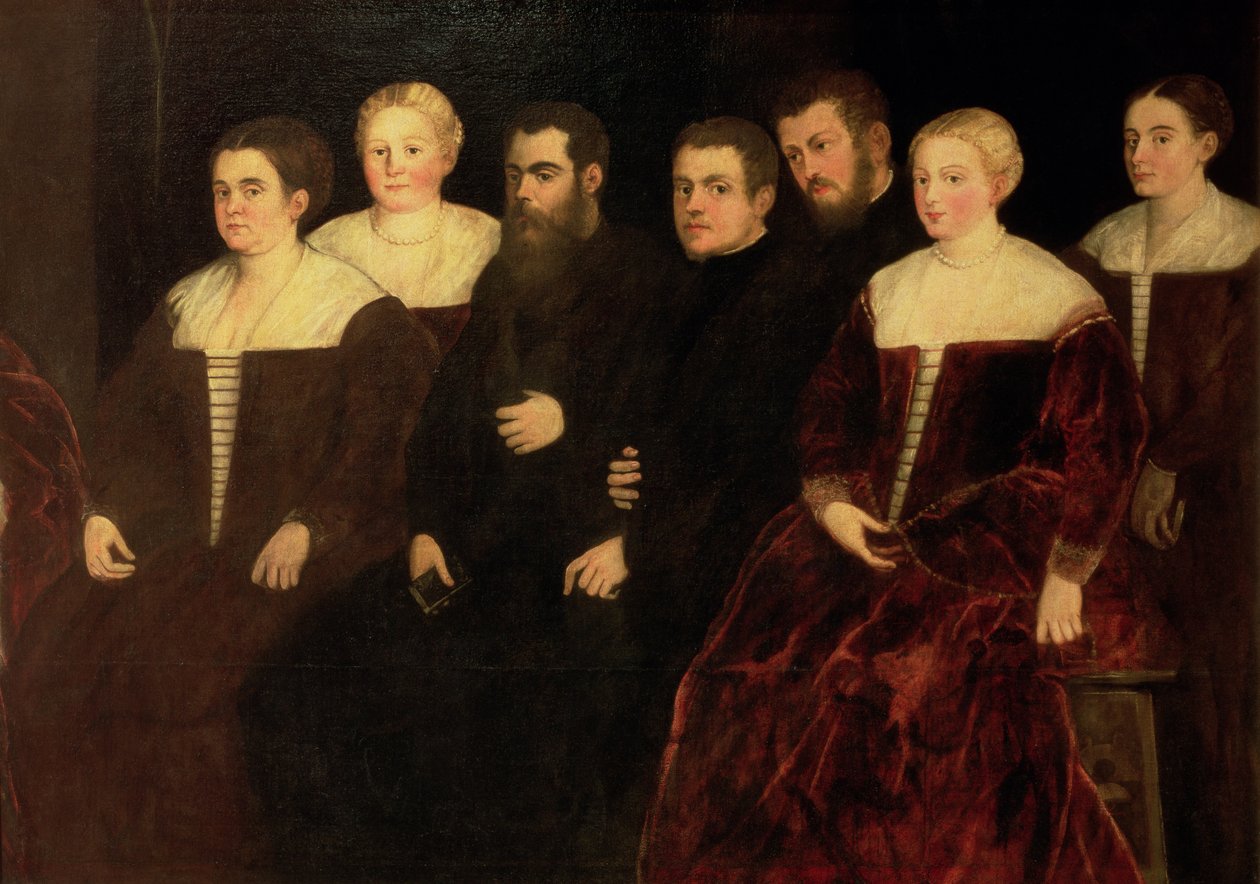 Sieben Mitglieder der Familie Soranzo von Jacopo Robusti Tintoretto