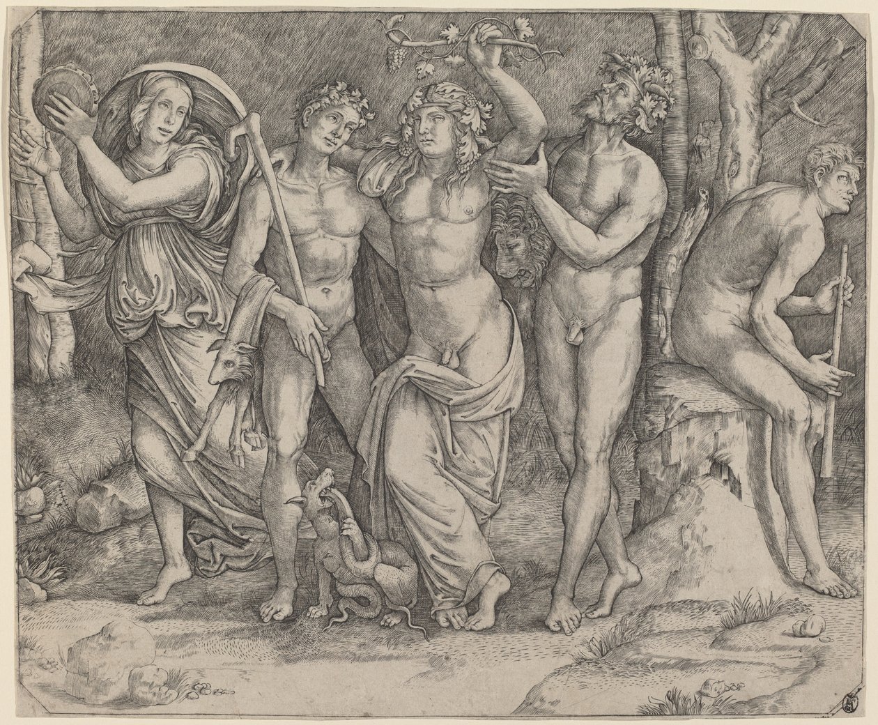 Bacchus und seine Gefährten von Jacopo Francia