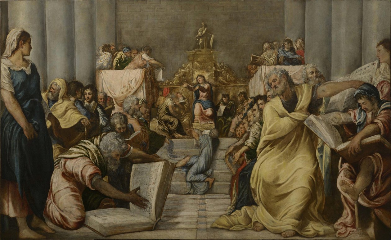 Christus im Tempel disputierend von Jacopo Tintoretto