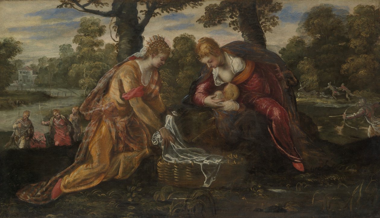 Die Auffindung des Moses, 1560er Jahre von Jacopo Robusti Tintoretto