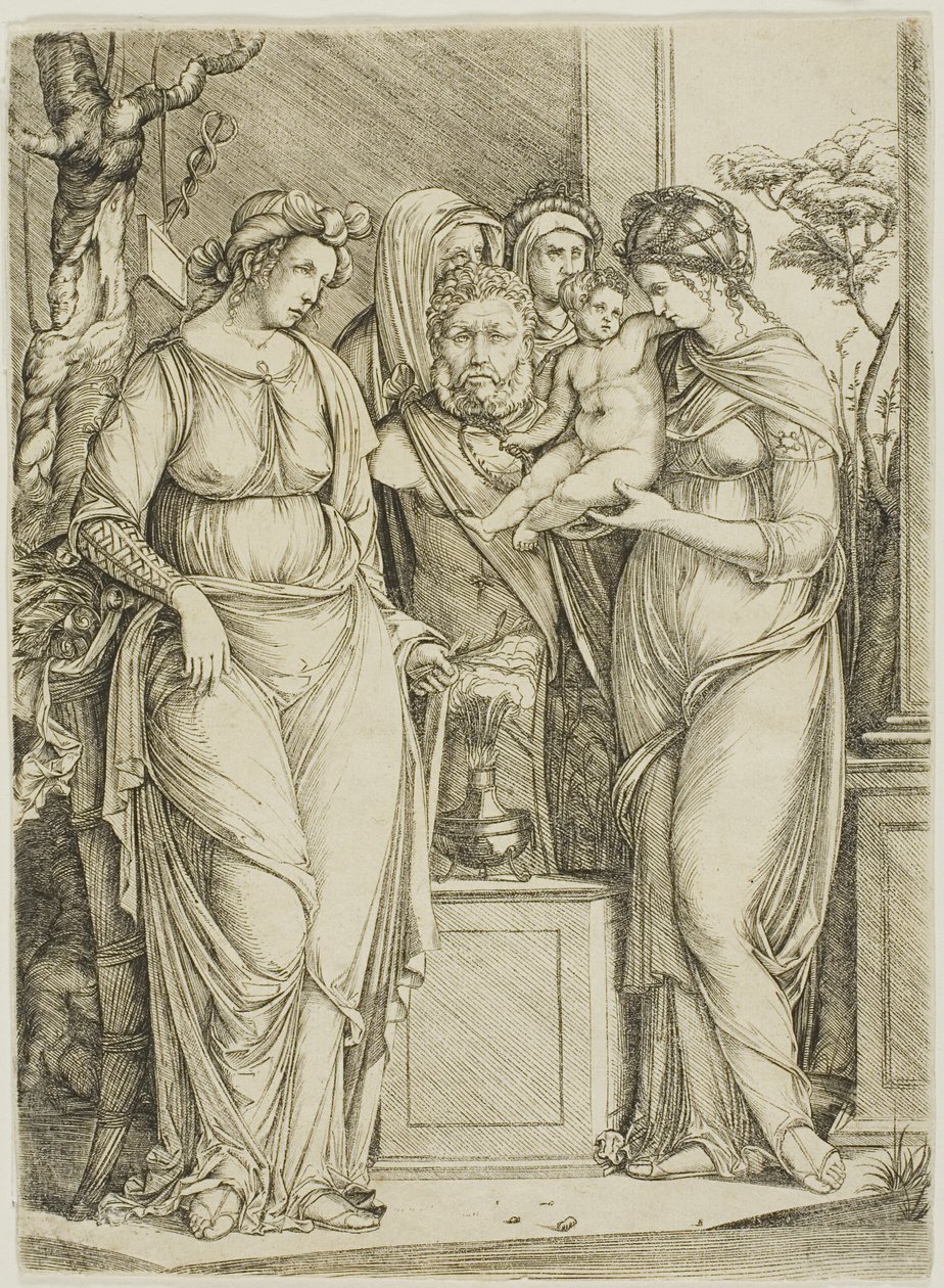 Opfer an Priapus, die größere Platte von Jacopo de